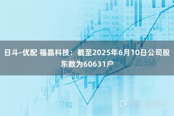 日斗-优配 福晶科技：截至2025年6月10日公司股东数为60631户