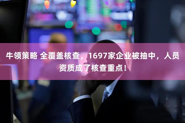 牛领策略 全覆盖核查，1697家企业被抽中，人员资质成了核查重点！